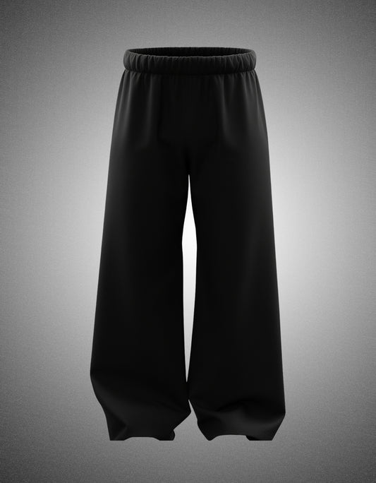 Plain Black Baggy Pants For Workouts